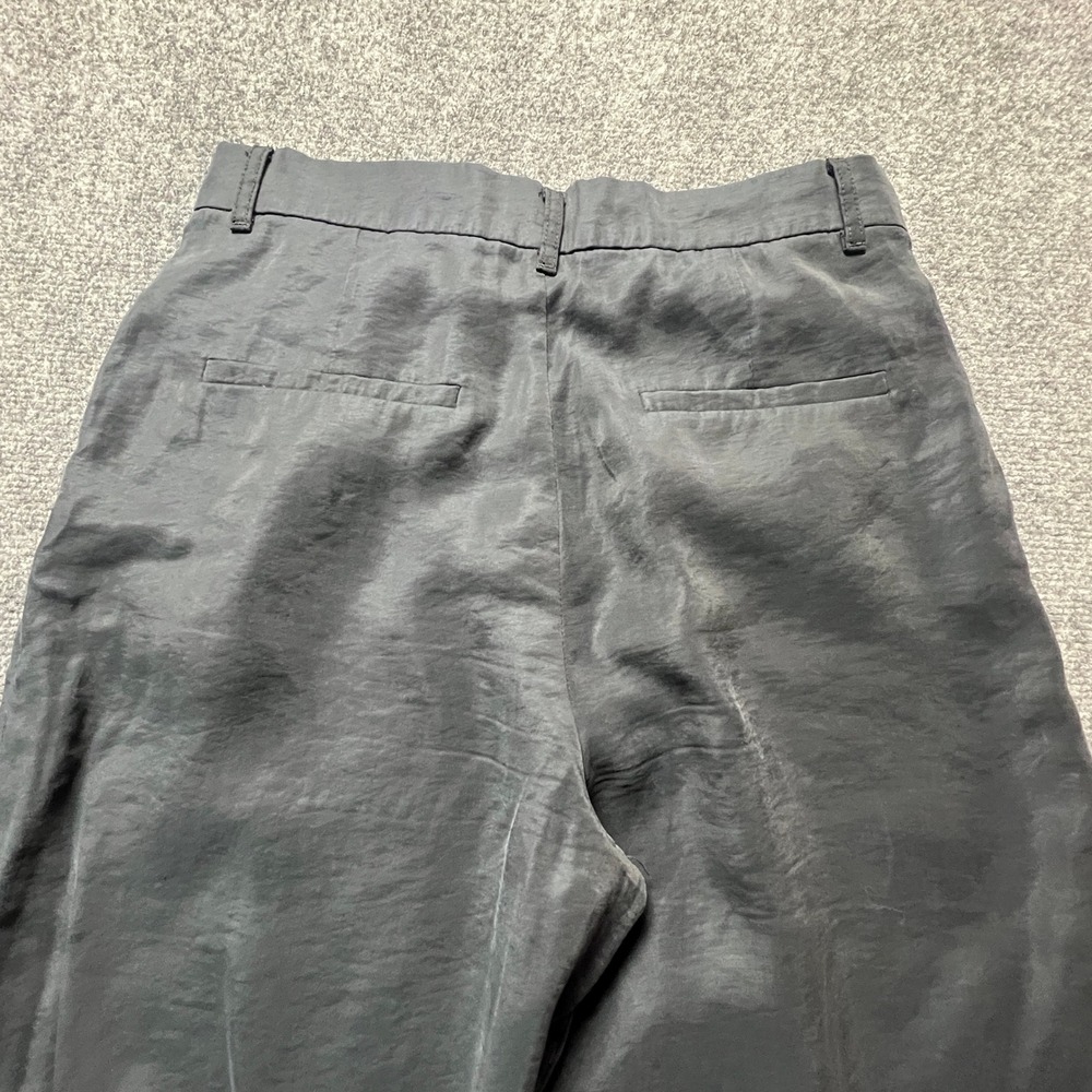 Zara Black Wide Leg High Waisted Pleated Trousers Pants Size M Work Evening - Picture 10 of 11